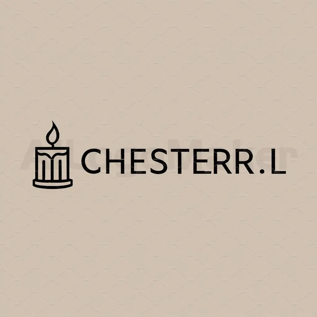 a logo design,with the text "CHESTERR.L", main symbol:candle,complex,be used in Home Family industry,clear background