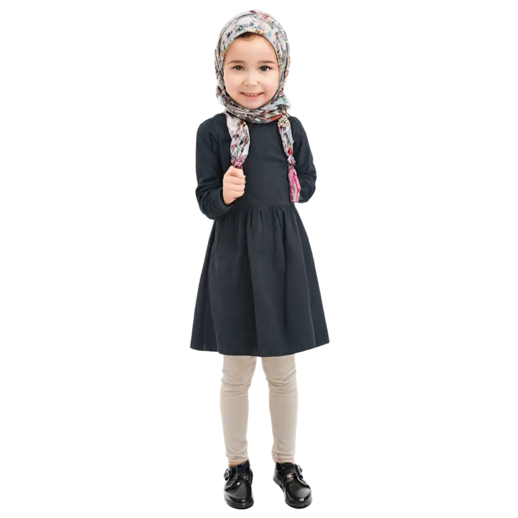 PNG-Image-of-Little-Girl-in-Hijab-Artistic-Representation-and-Cultural-Diversity