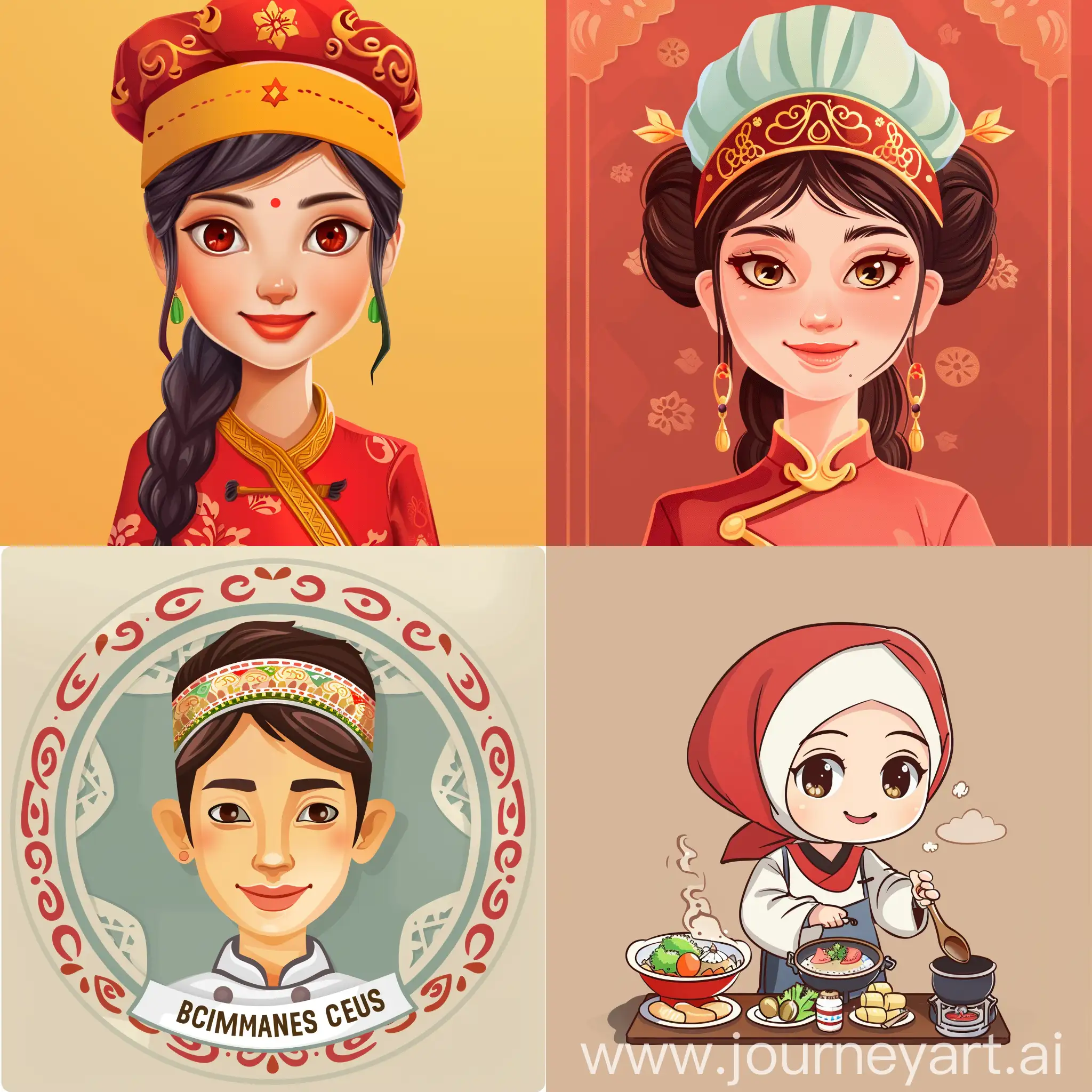 Eastern-Cuisine-Avatar-Vibrant-Illustration-of-Culinary-Delights