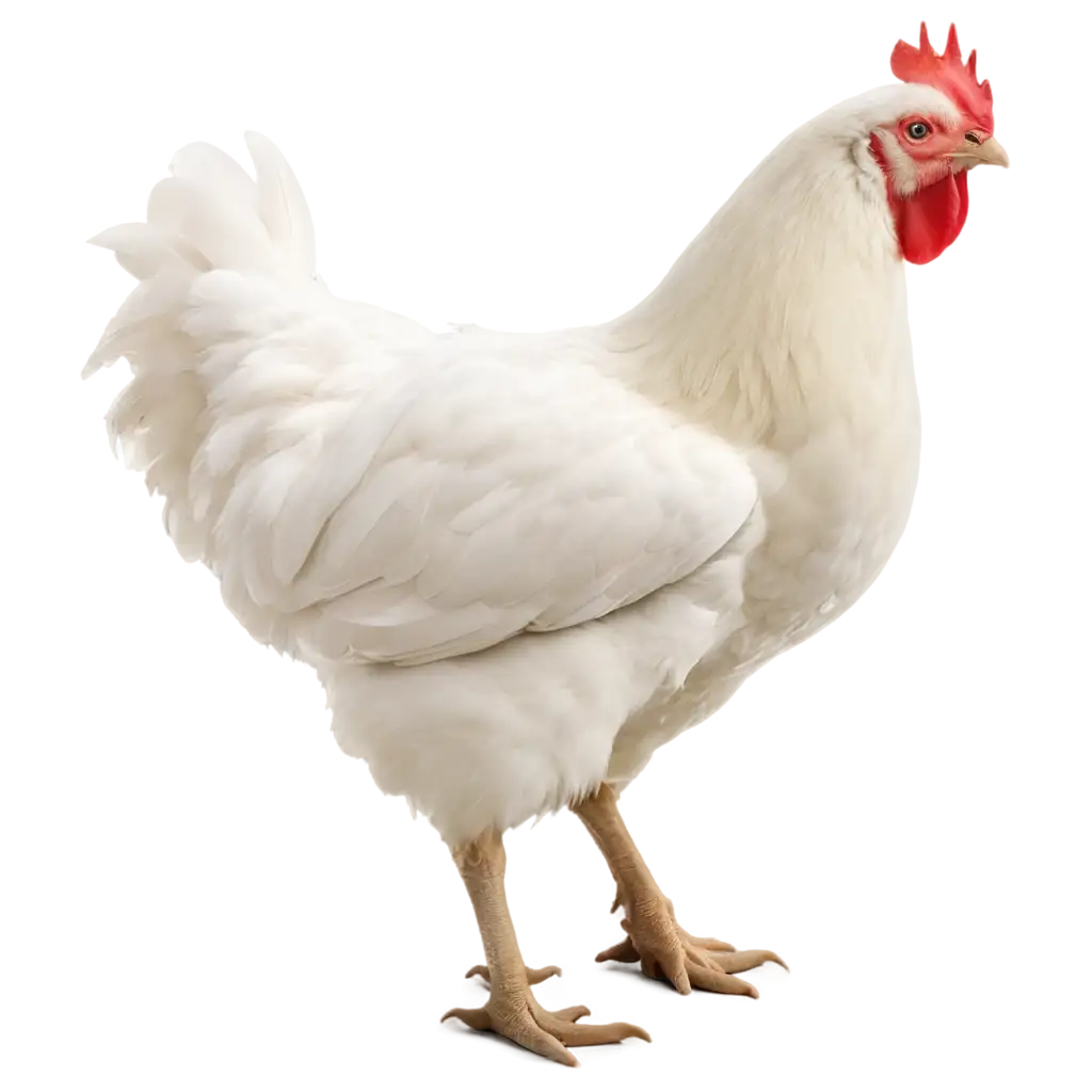 a female white chicken