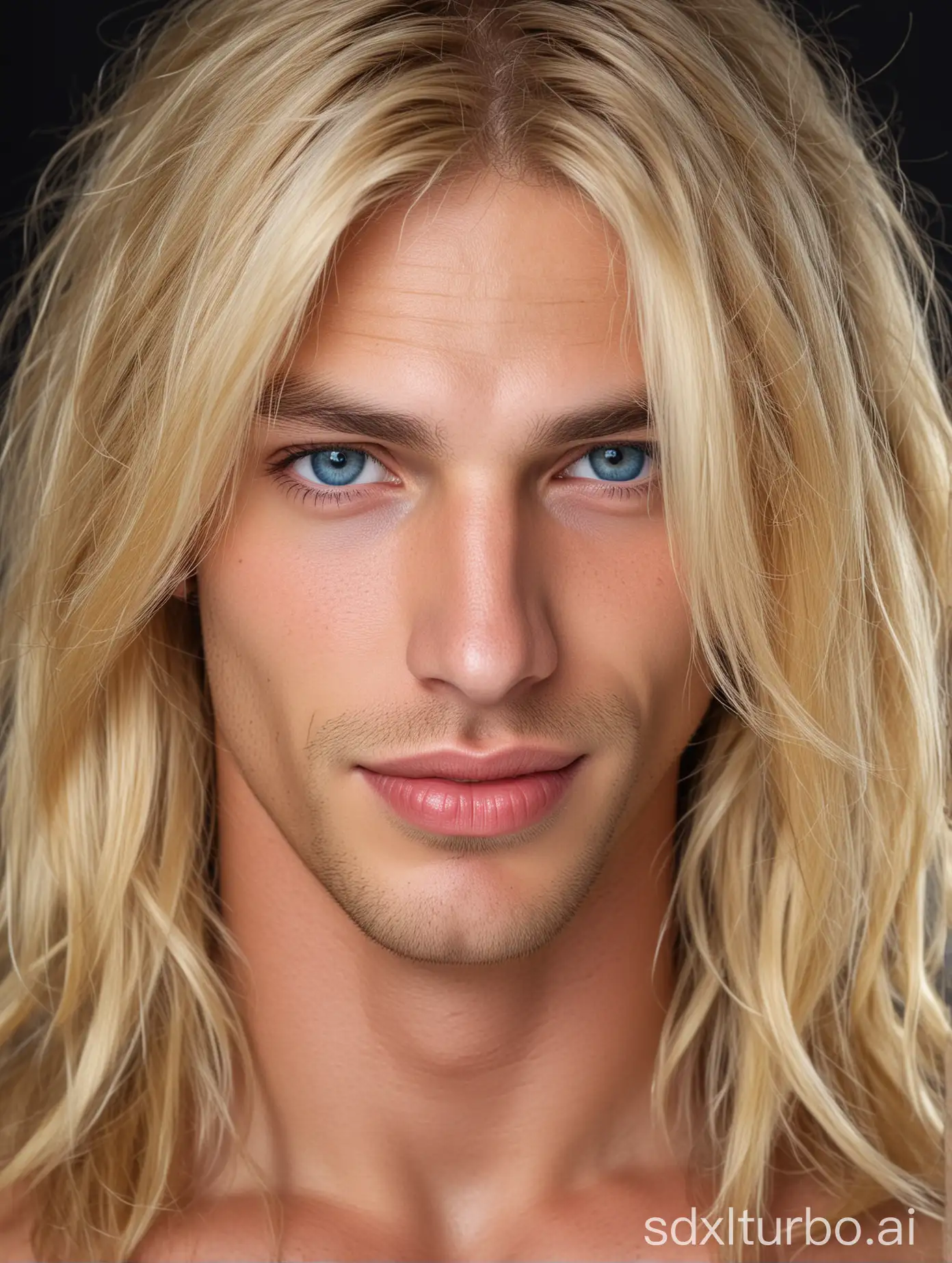 Blonde-Adonis-with-Long-Hair-and-Joyful-Expression-in-Blue-Eyes