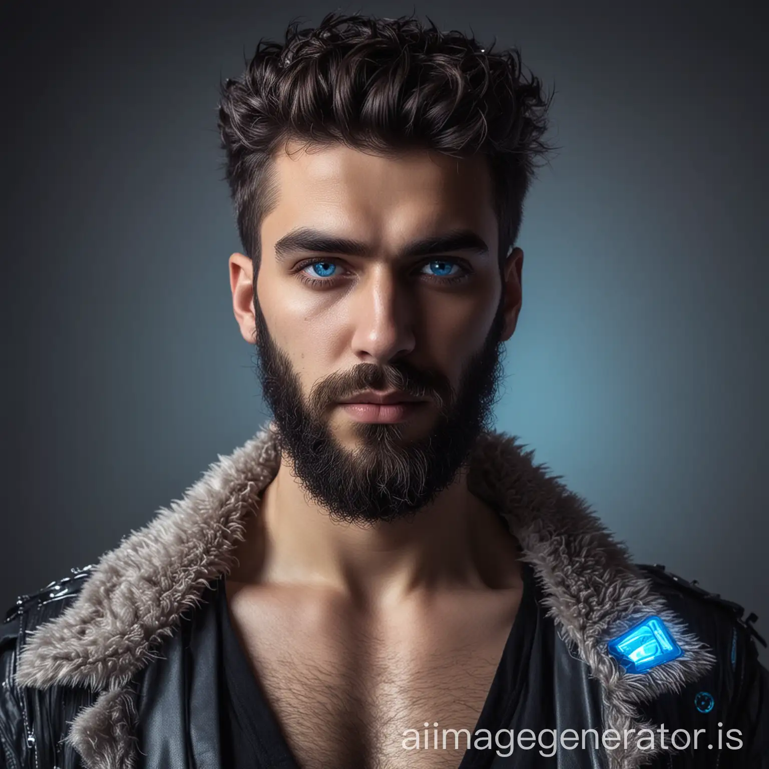 Futuristic-Cyberpunk-Portrait-Middle-Eastern-Man-with-Neon-Blue-Eyes-and-Holographic-Hacker-Elements