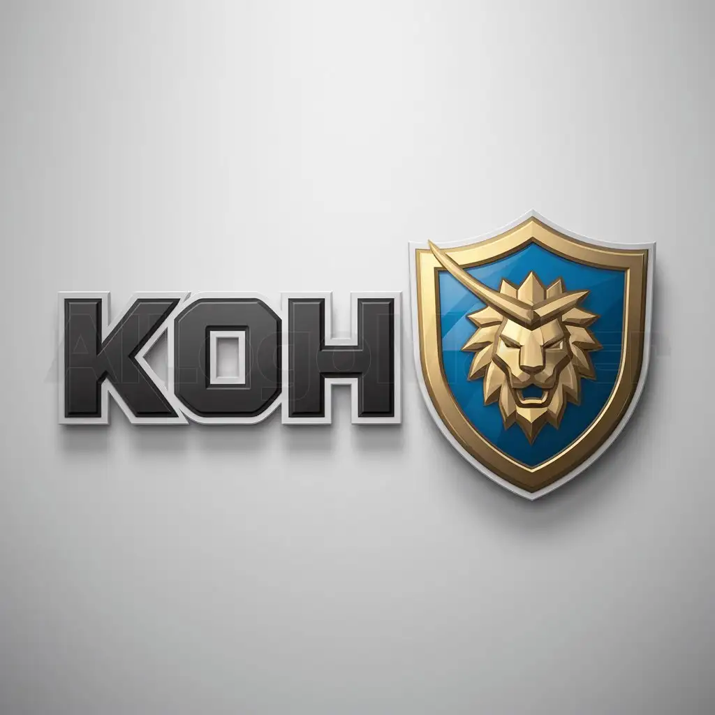 a logo design,with the text "KOH", main symbol:A logo for a clan in clash of clans,Moderate,be used in Entertainment industry,clear background