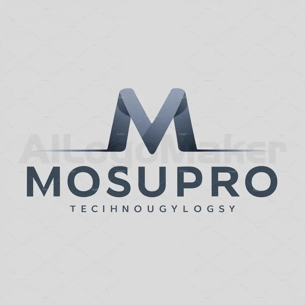 a logo design,with the text "mosupro", main symbol:mosupro,Moderate,be used in Technology industry,clear background