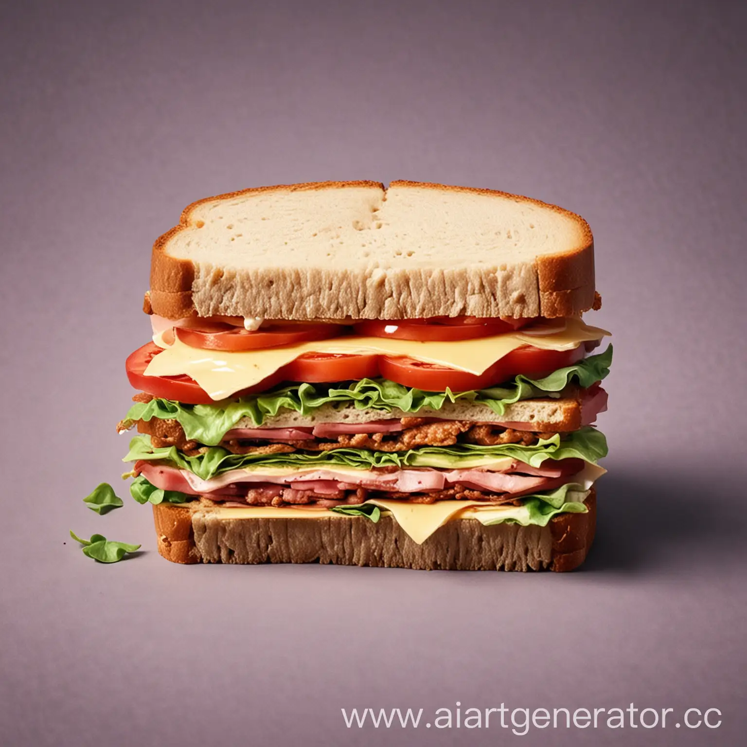 Retro-90s-Style-Sandwich-Colorful-Ingredients-on-Checkerboard-Plate