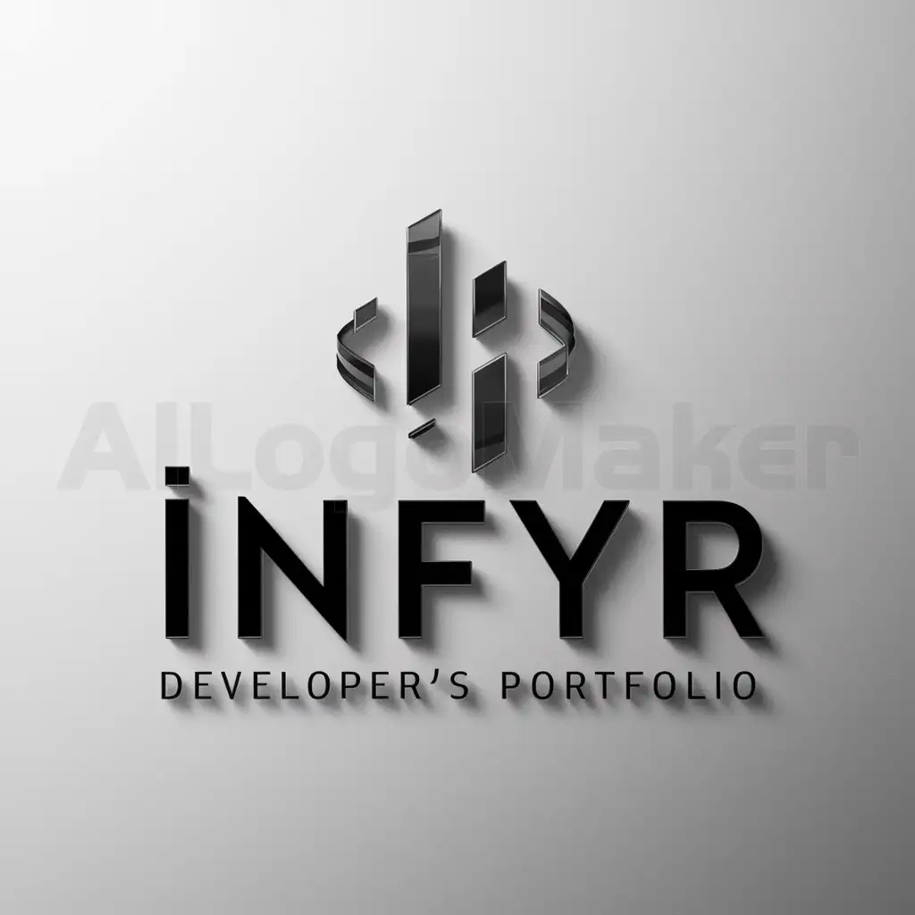 a logo design,with the text "Infyr", main symbol:symbol for a developer portfolio,Minimalistic,be used in Technology industry,clear background