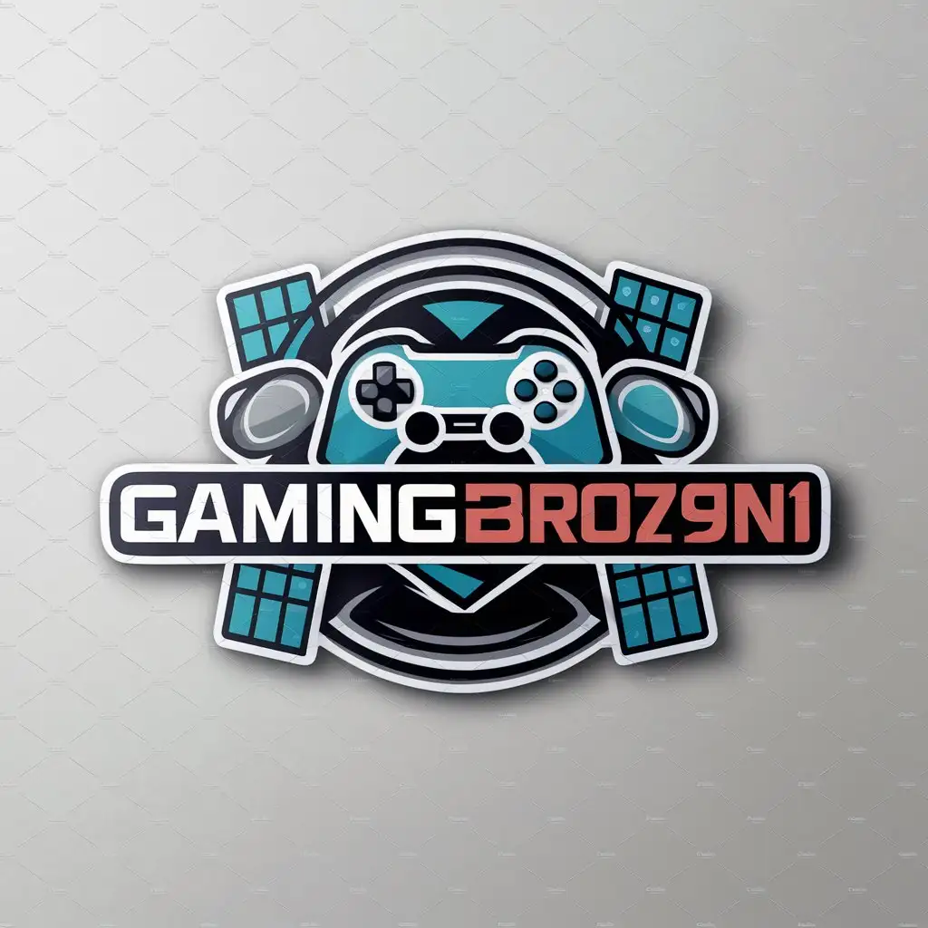 a logo design,with the text "GamingBroz9n1", main symbol:video gaming controller, keyboard, mouse, headset,Moderate,clear background