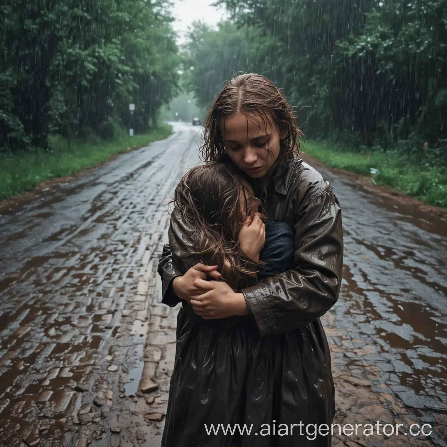 Women-Carrying-Cradles-in-Rainy-Smolensk-Streets