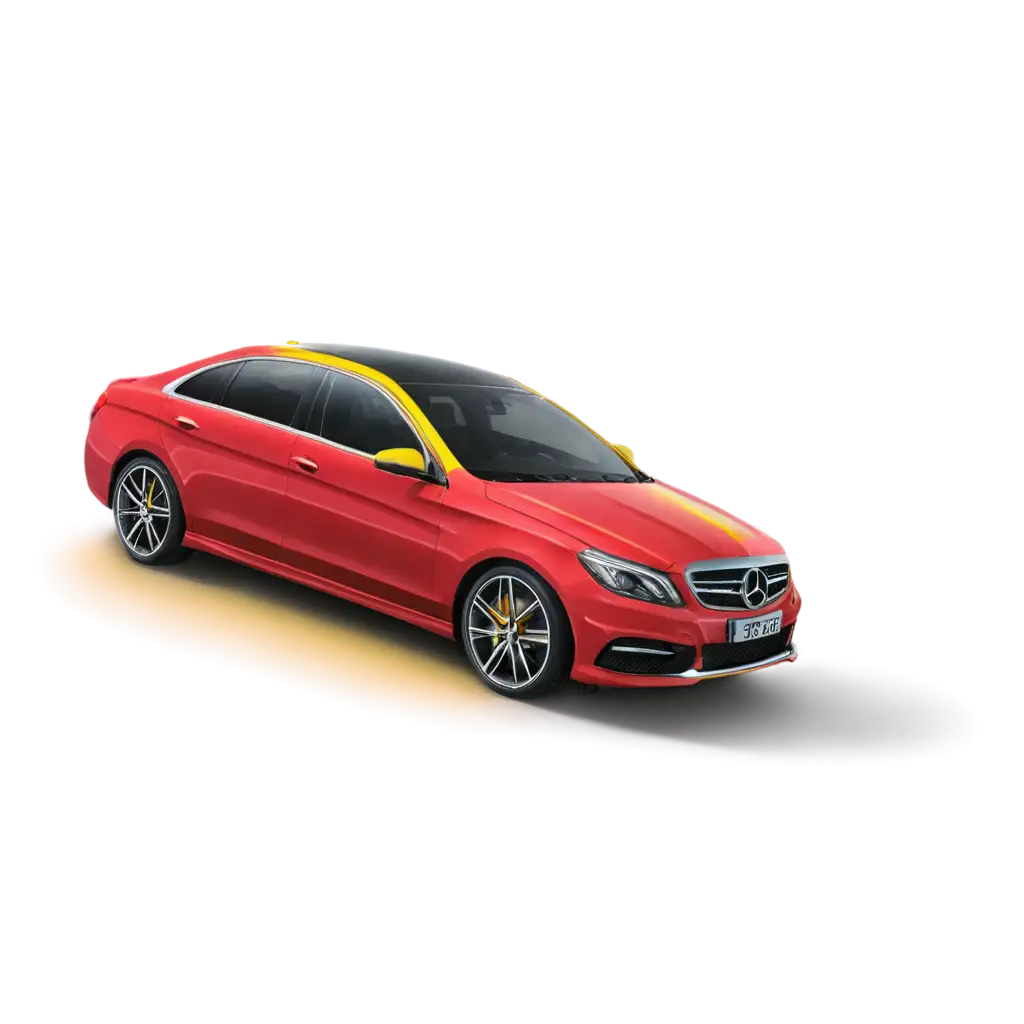 red and yellow color car