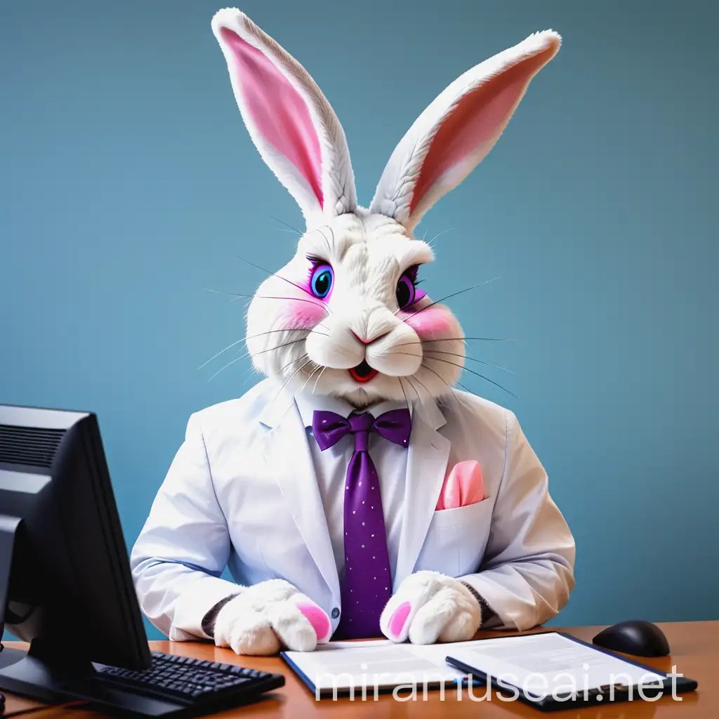 Easter Bunny Informatician TechSavvy Hare in Civilian Attire