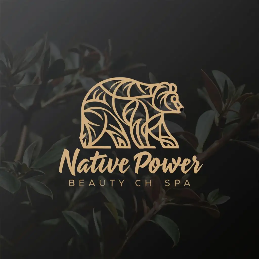 a logo design,with the text "native power", main symbol:bear,complex,be used in Beauty Spa industry,clear background