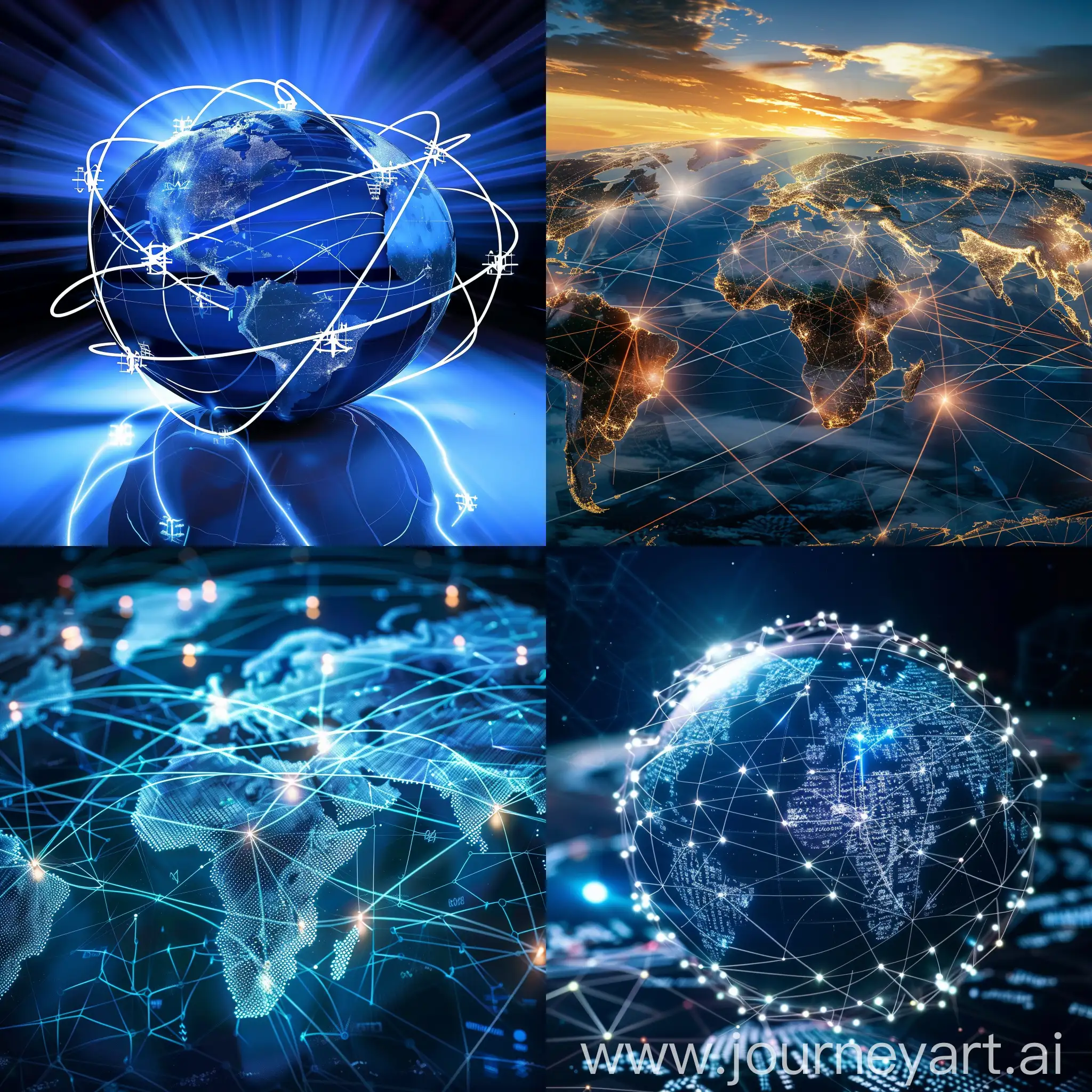 символическое изображение мира, соединённого интернетом, подчеркнёт влияние ИКТ на глобализацию