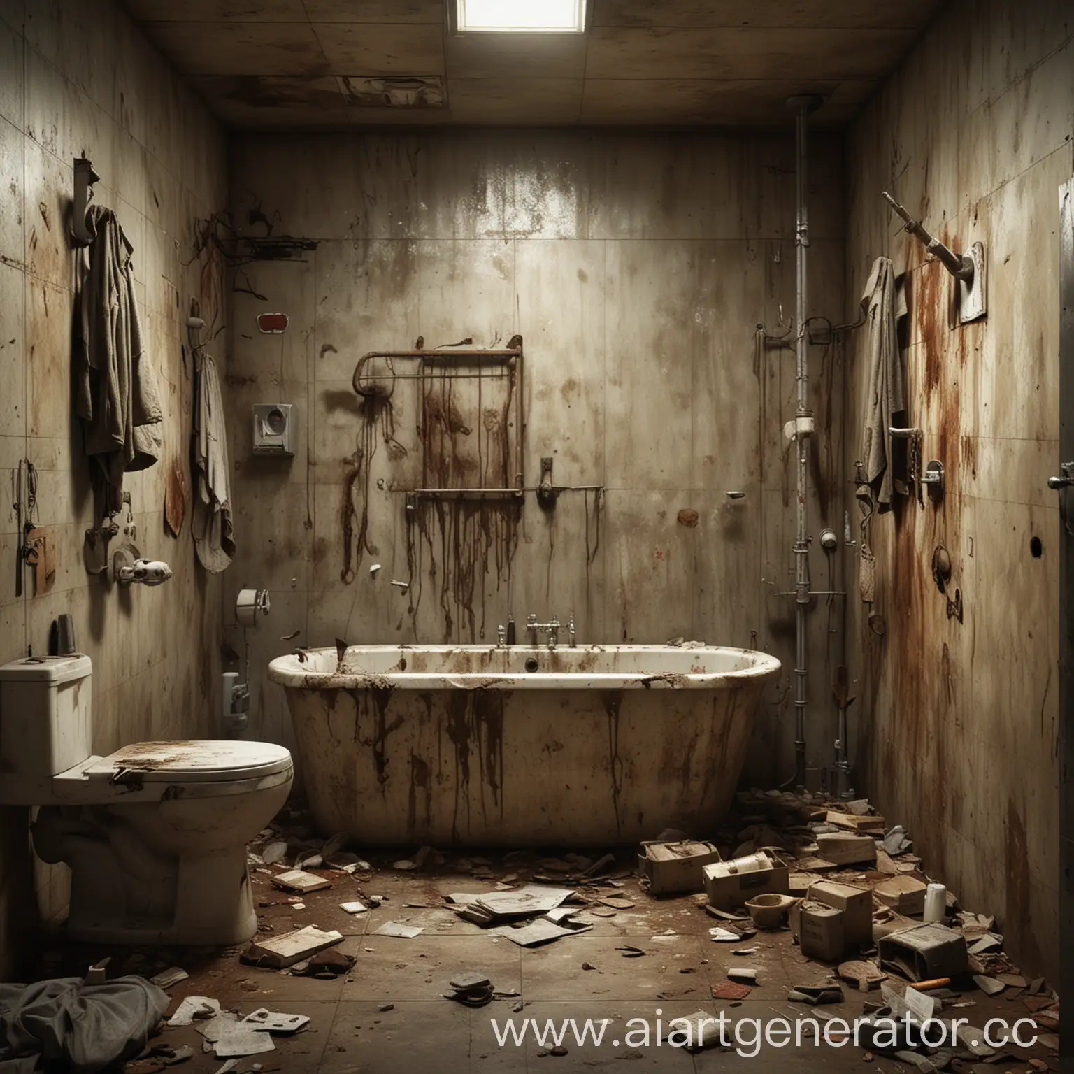 One of the deadly sins in a post-apocalyptic world lies in the bathroom