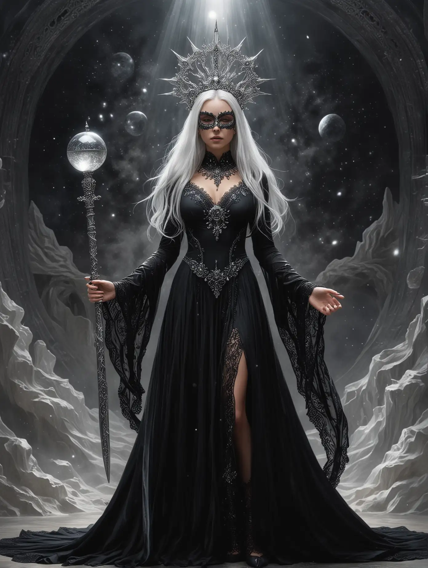 Mystical-Woman-Oracle-with-Crystal-Ball-and-Silver-Sword-in-Cosmos