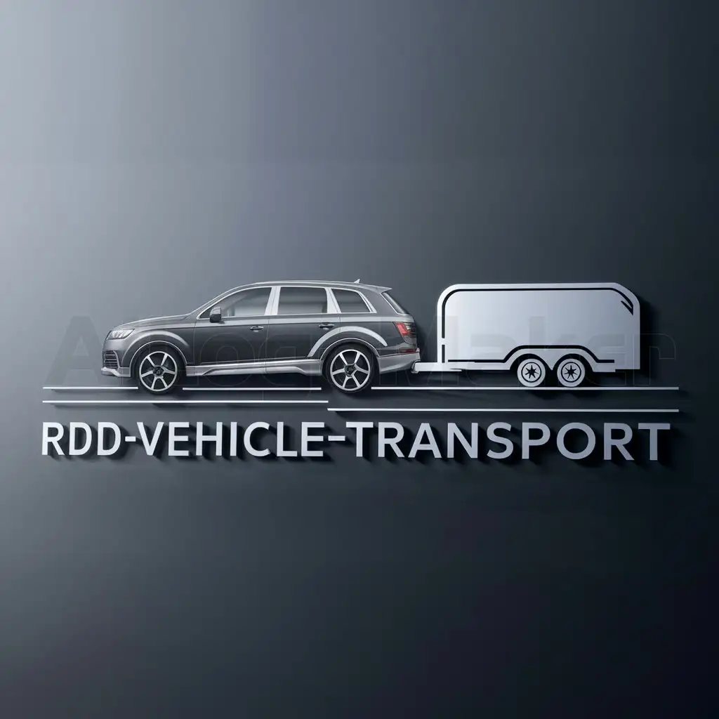 LOGO-Design-for-RDDVehicleTransport-Audi-Q7-with-Trailer-for-Automotive-Industry