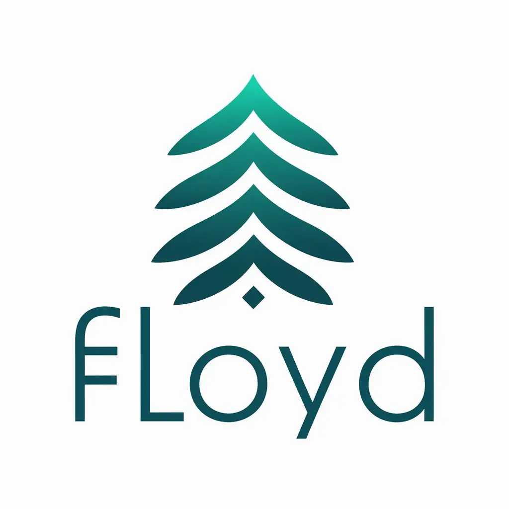 a logo design,with the text "Floyd", main symbol:Mist pine,Moderate,be used in Technology industry,clear background