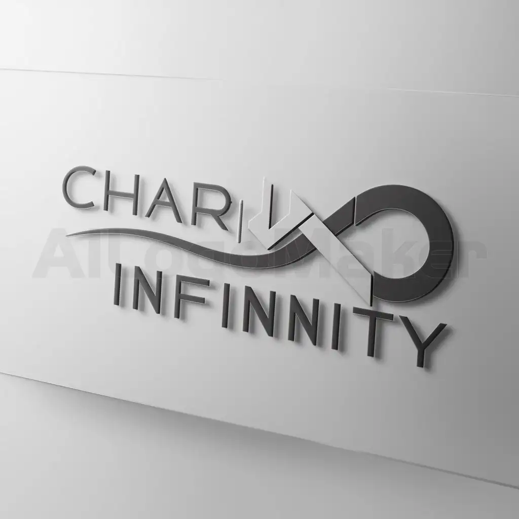 a logo design,with the text "chart infinity", main symbol:infini en graphique,Moderate,be used in Finance industry,clear background
