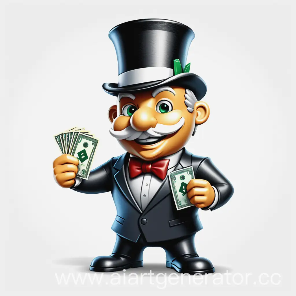 Monopoly-Banker-Mascot-on-White-Background