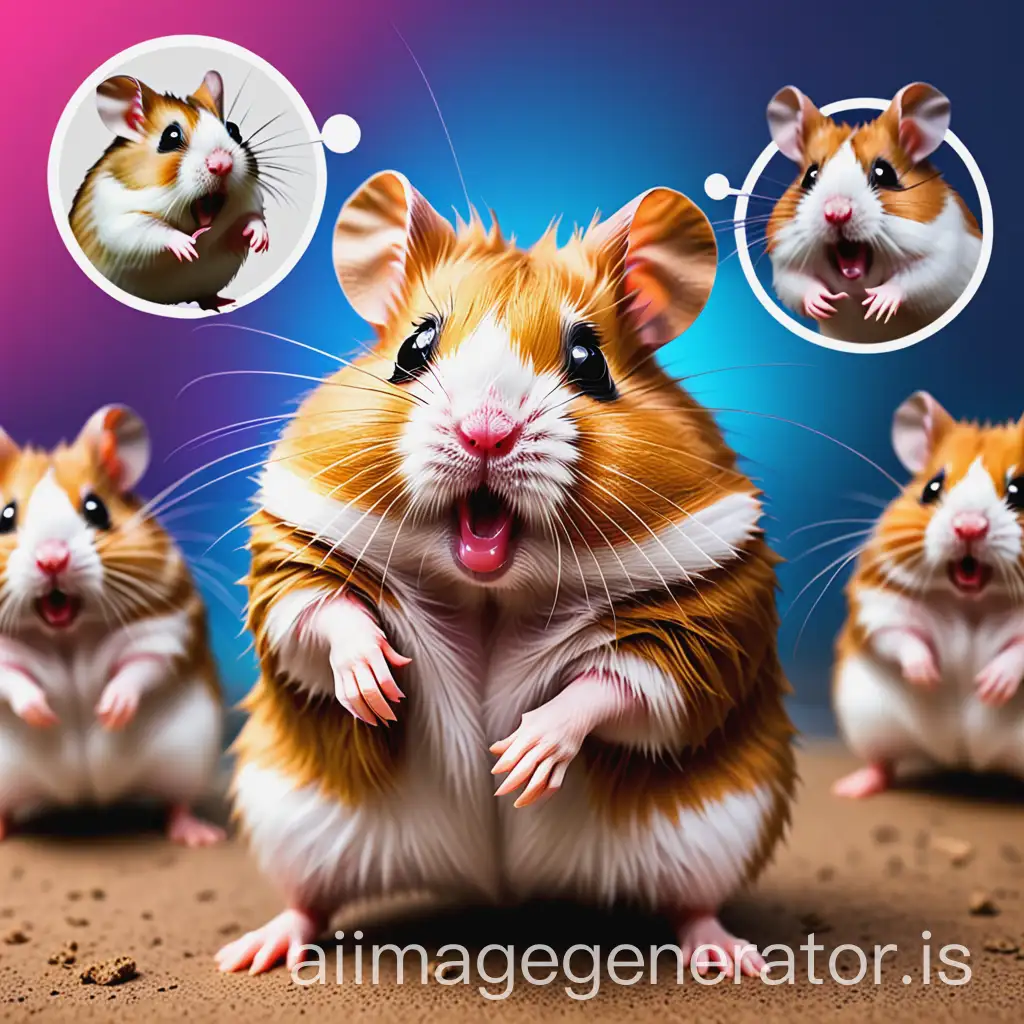 Make a viral Instagram post cover with Airdrop Hamster Combat theme