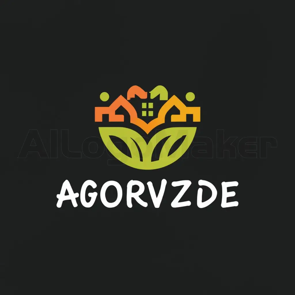 a logo design,with the text "AgroVezde", main symbol:farming, delivery of farm products, sale of farm products, vegetables, fruits, dairy products, animals,Moderate,clear background