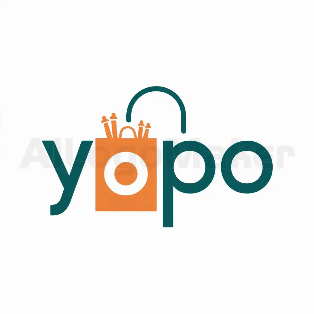 LOGO-Design-For-Yopo-Modern-Shopping-Emblem-with-Clear-Background