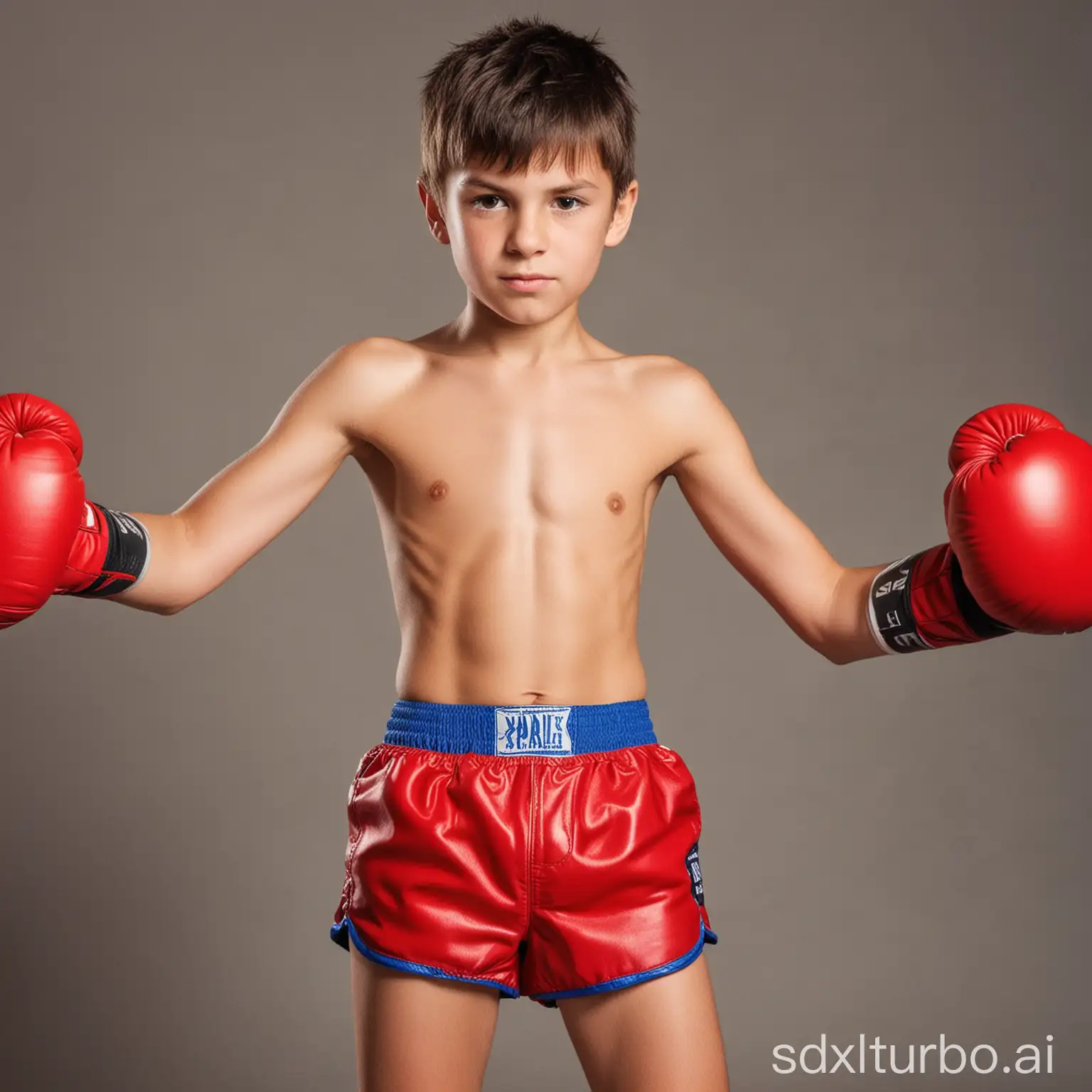 Young-Shirtless-Boy-with-Boxing-Gloves-Ready-for-Action