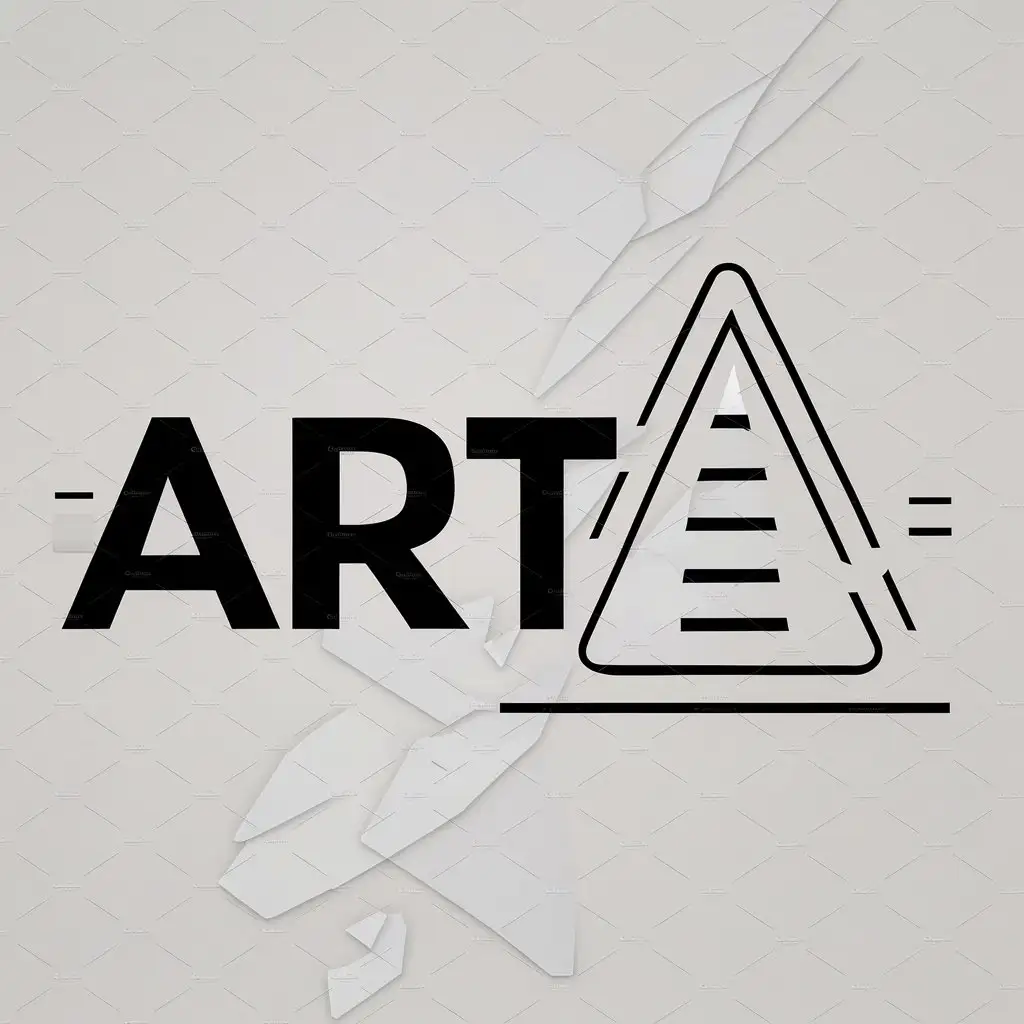 a logo design,with the text "ART", main symbol:Cône de signalisation,Moderate,clear background