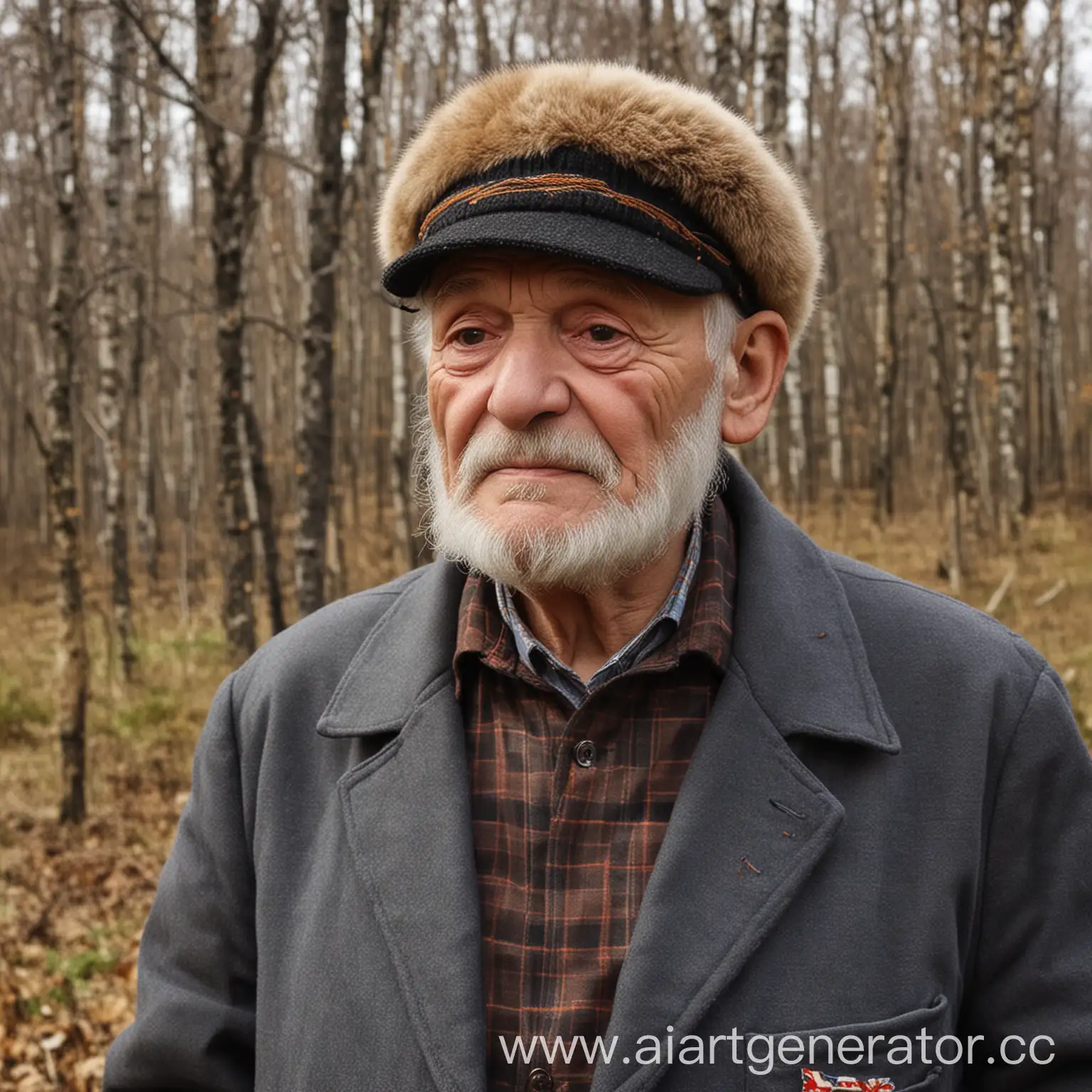 Kind-Elderly-Russian-Grandfather-Smiling-Outdoors