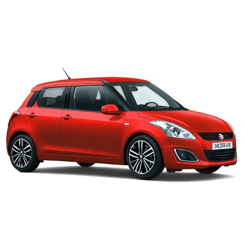 cartoon 2015 red 4door suzuki swift
