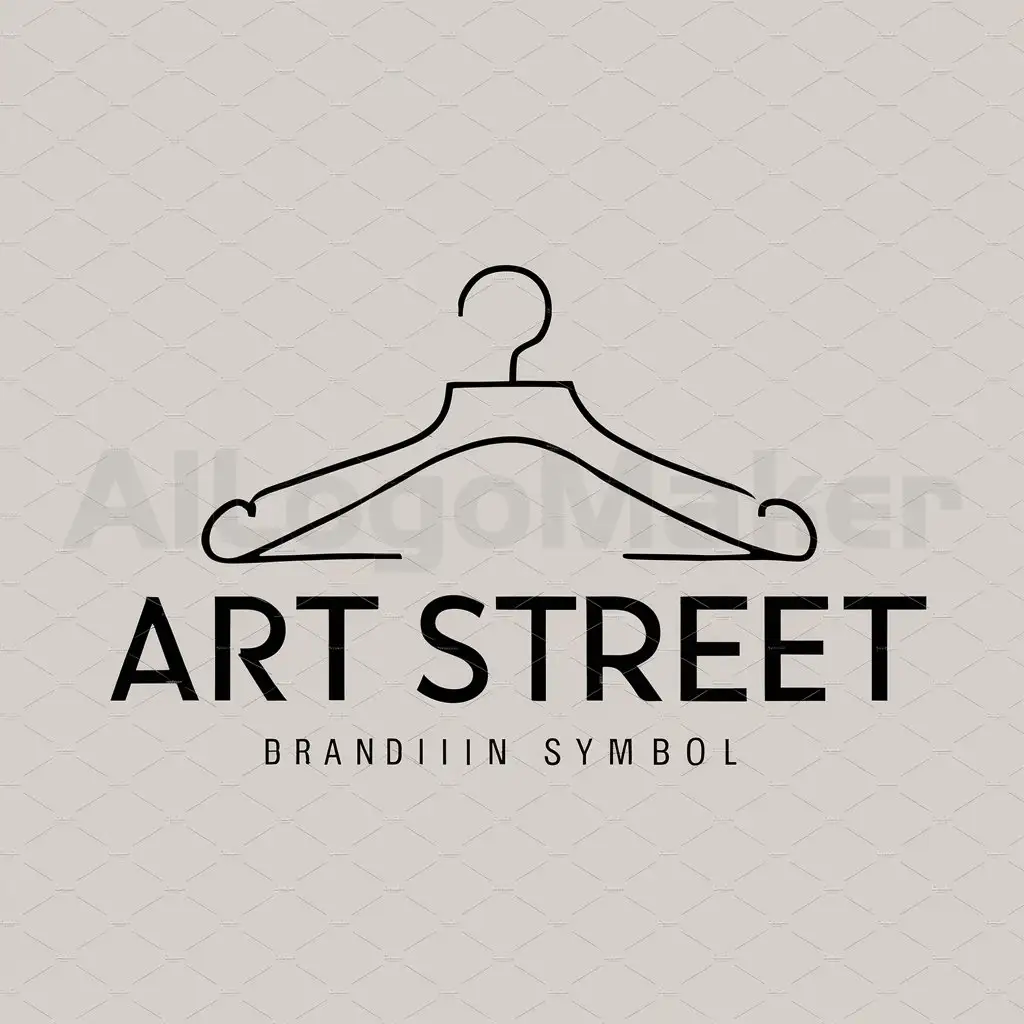 a logo design,with the text "Art Street", main symbol:clothing,Moderate,be used in Others industry,clear background