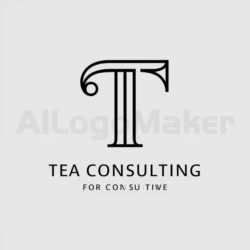 a logo design,with the text "tea consulting", main symbol:T,Moderate,be used in consulting industry,clear background