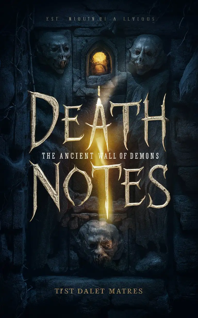 Novel cover, title is Death Notes of Ancient Wall Demon