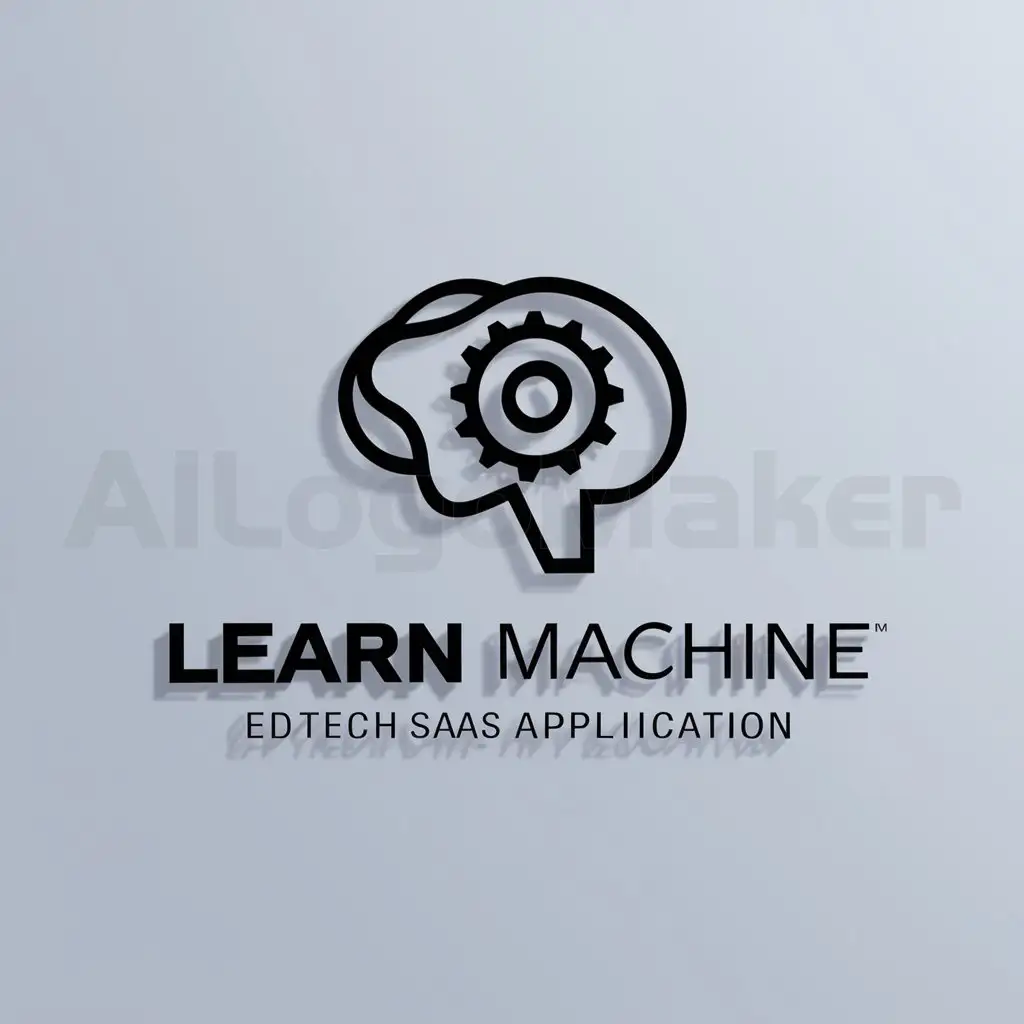 a logo design,with the text "App name Learn Machine", main symbol:Website's logo. As SAAS application that is like a virtual assistant,Minimalistic,be used in Education industry,clear background