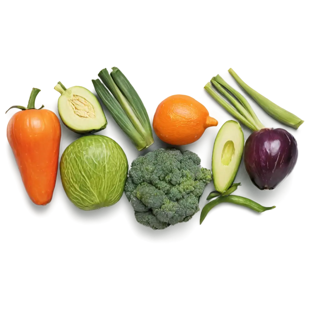 a top view of fruits and vegetables in the bag with light shadow