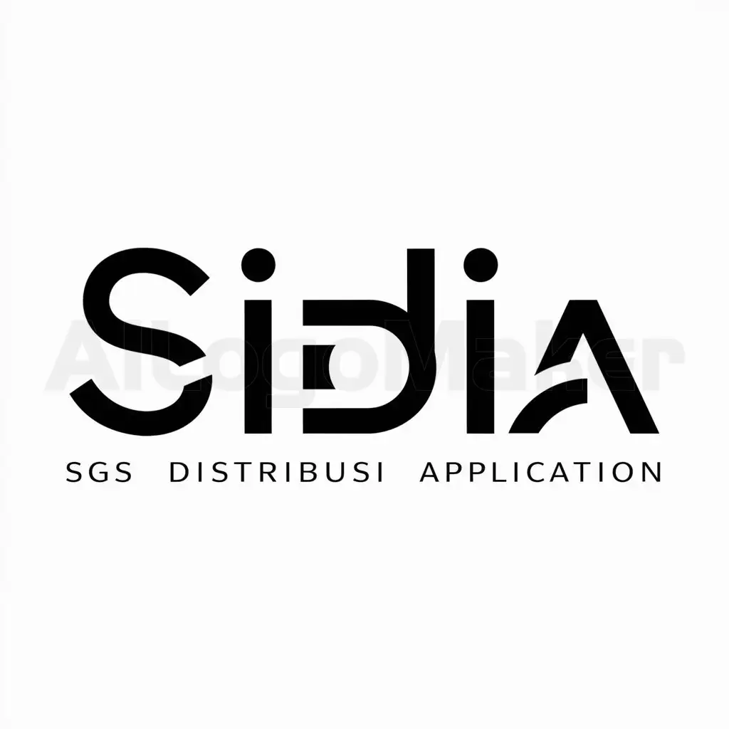 a logo design,with the text "SIDIA (SGS Distribusi Application)", main symbol:SIDIA,Moderate,be used in Retail industry,clear background