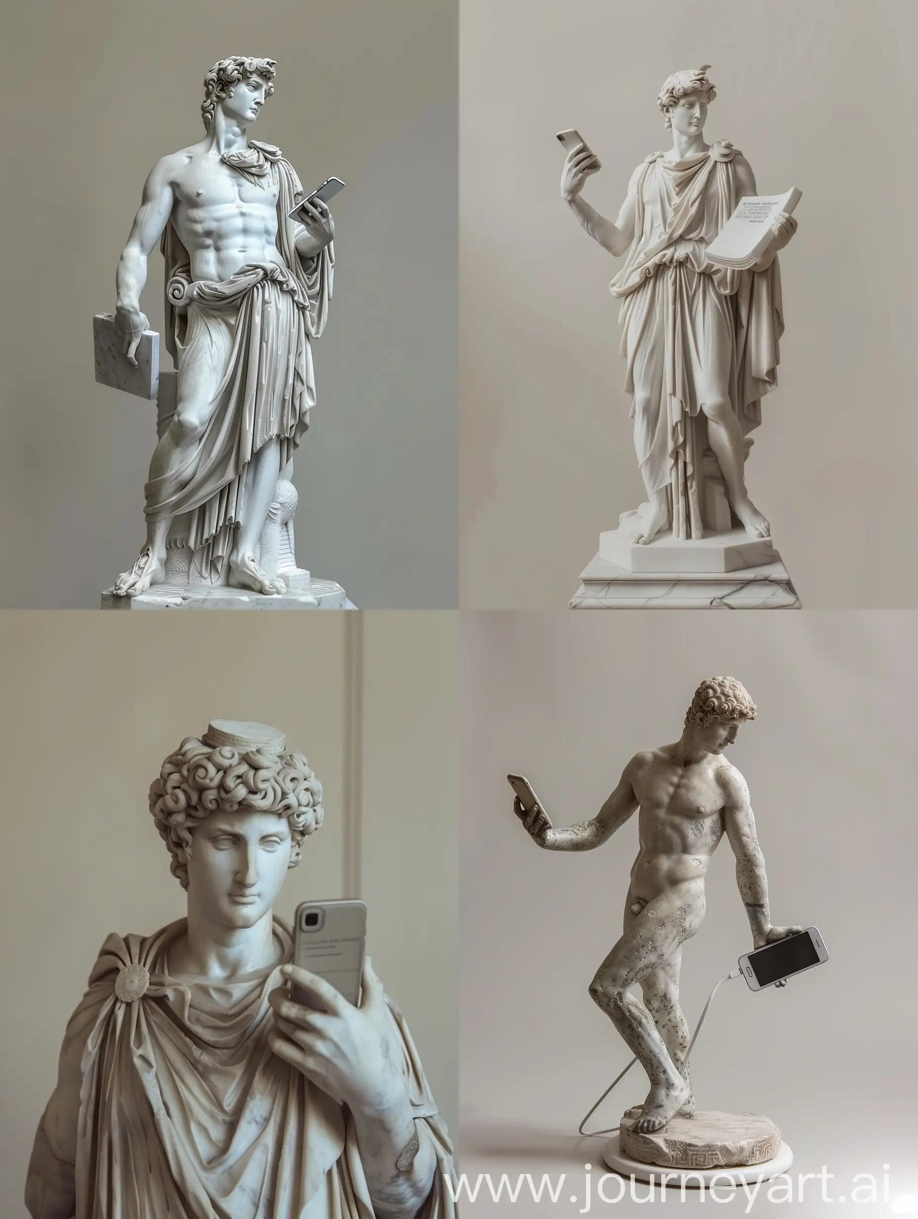Ancient-Meets-Modern-Greek-Statue-Using-a-Smartphone