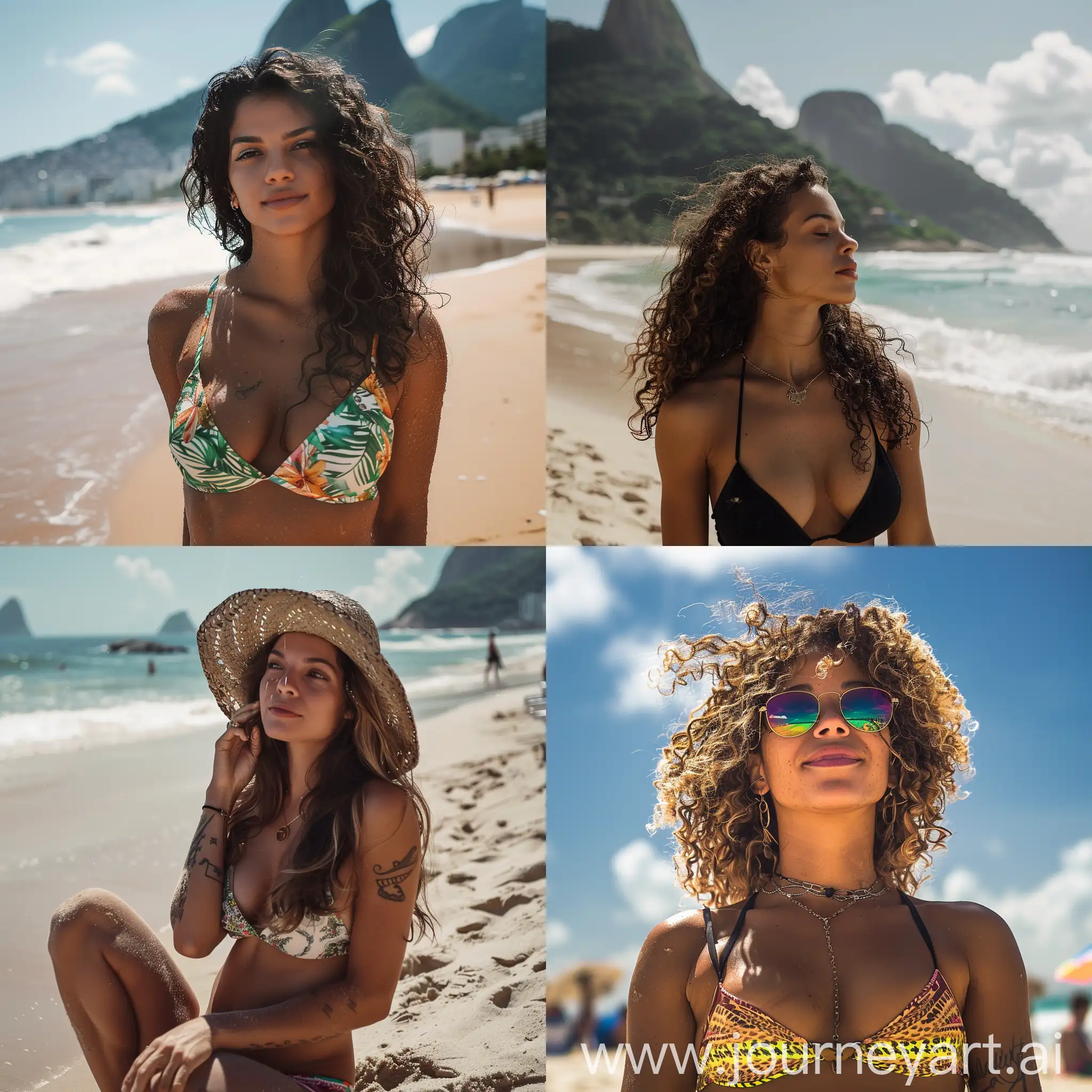 Brazilian-Woman-Enjoying-Beach-Serenity