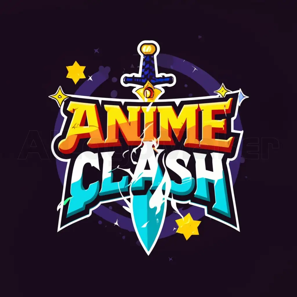 a logo design,with the text "Anime Clash", main symbol:Anime Clash,complex,be used in Internet industry,clear background