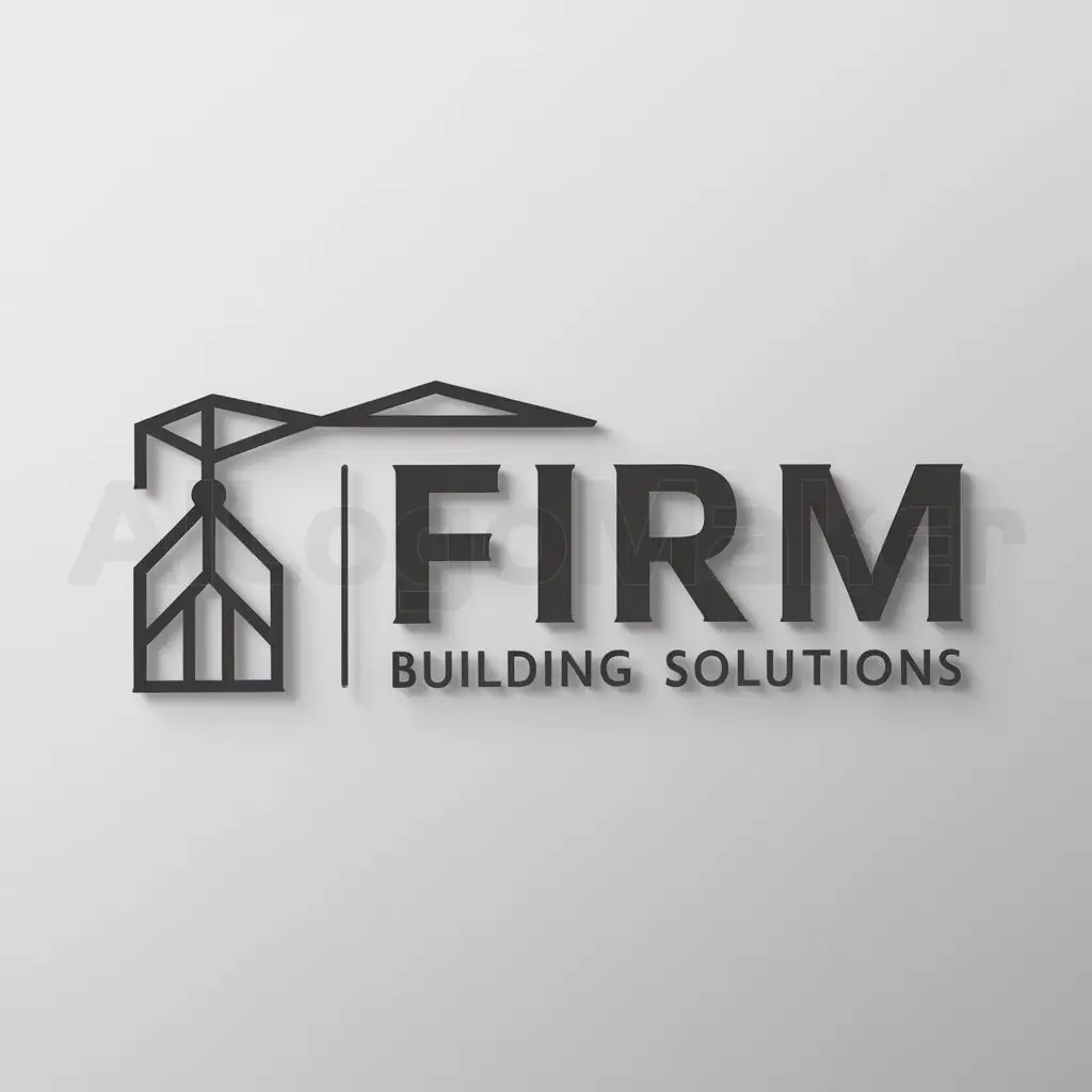 a logo design,with the text "Firm Building Solutions", main symbol:Construction,Minimalistic,be used in Construction industry,clear background