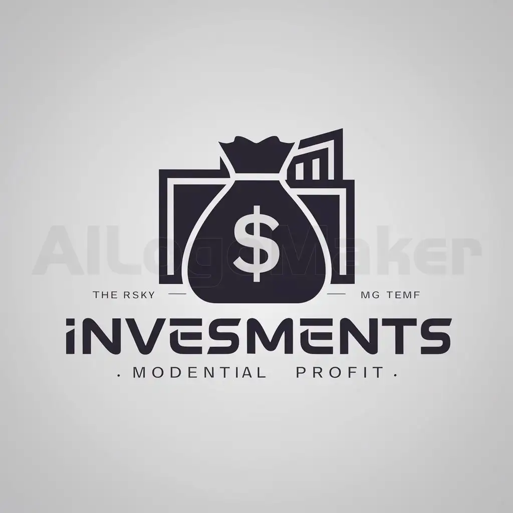 a logo design,with the text "INVESMENTS", main symbol:Money,portfolio,Moderate,be used in Investments industry,clear background