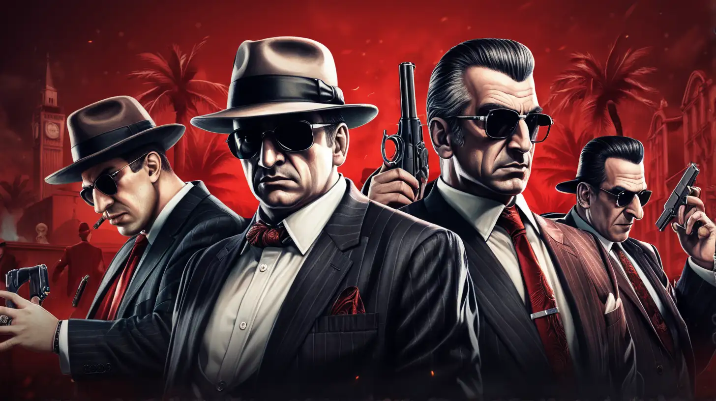 Mafioso Video Game Theme Gangsters in Action