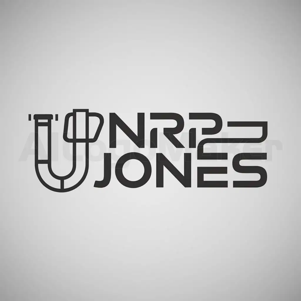 a logo design,with the text "NRP Jones", main symbol:hydraulic hose,Moderate,clear background