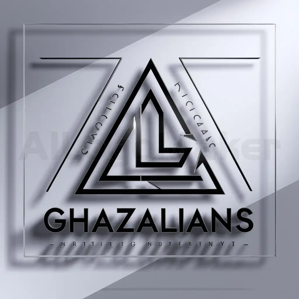 a logo design,with the text "Ghazalians", main symbol:Triangle,complex,clear background