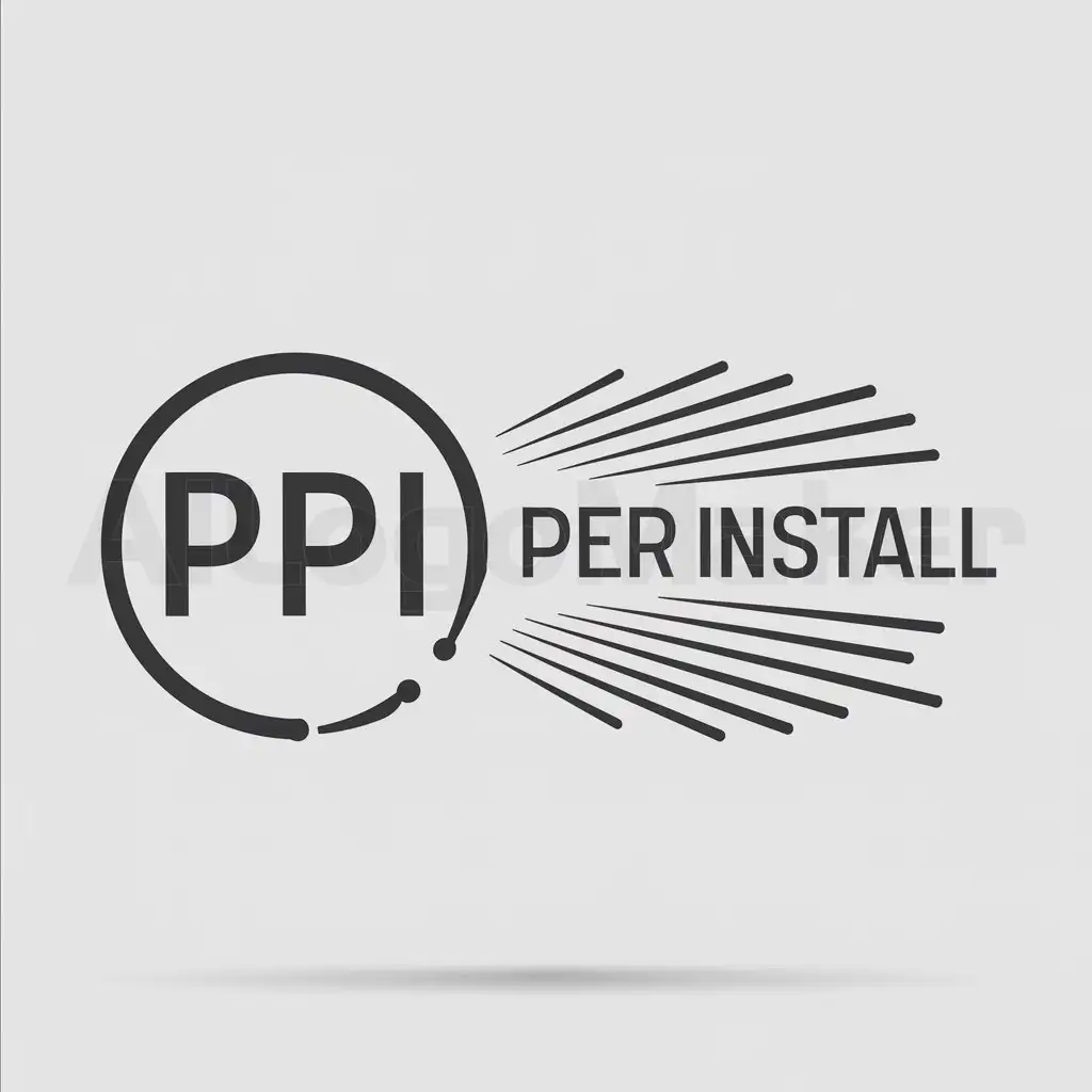 a logo design,with the text "Pay Per Install", main symbol:Pay Per Install,Moderate,be used in Technology industry,clear background