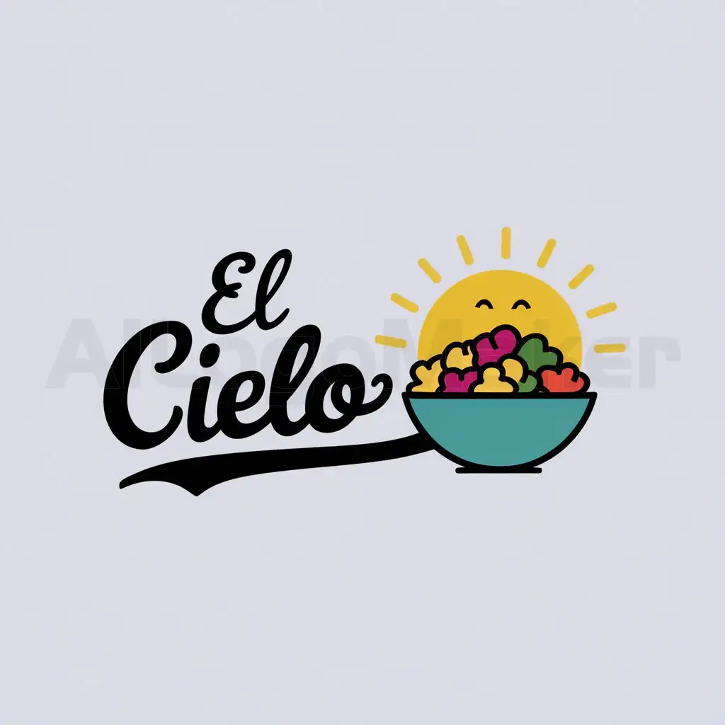a logo design,with the text "El cielo", main symbol:Healthy popcorn,Moderate,clear background
