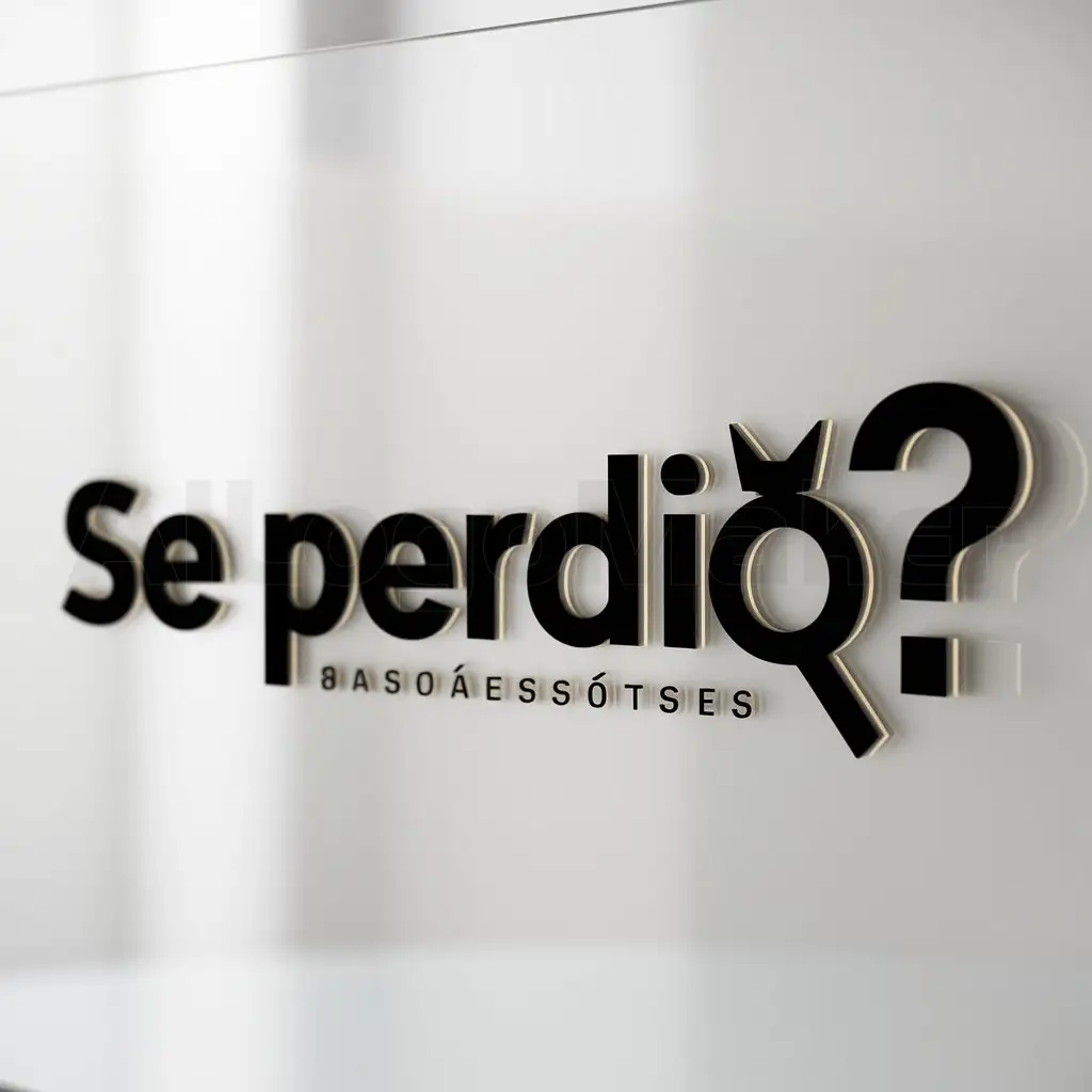 a logo design,with the text "Se perdió?", main symbol:lupa,Moderate,clear background