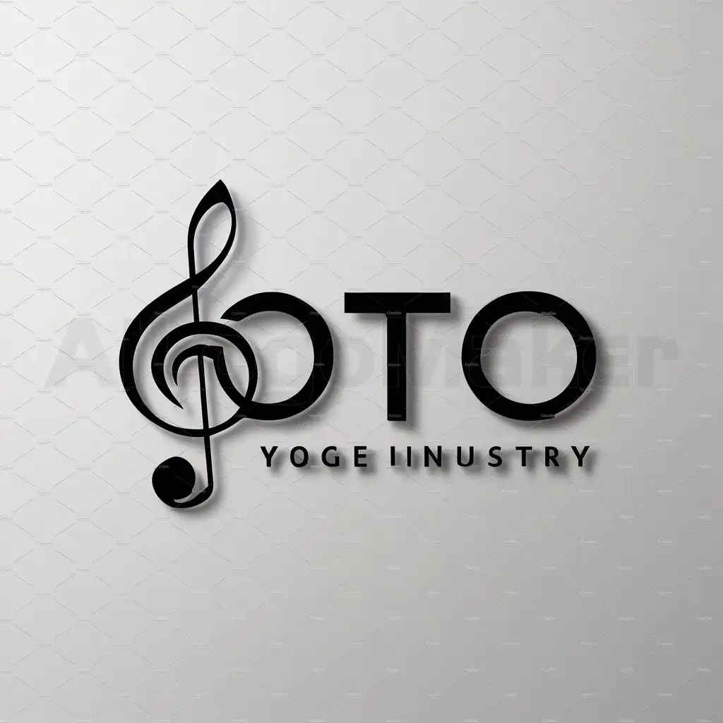 a logo design,with the text "OTO", main symbol:G clef,Minimalistic,be used in OTO industry,clear background