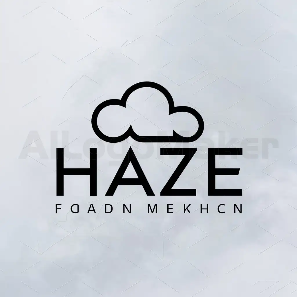 LOGO-Design-For-HAZE-Minimalistic-Cloud-Mist-on-Clear-Background
