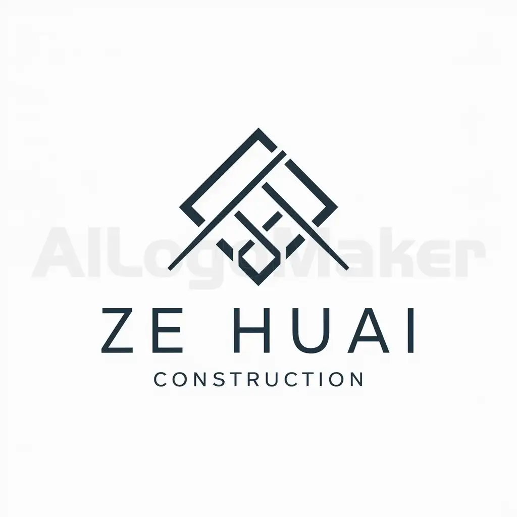 a logo design,with the text "Ze Huai", main symbol:family decoration design,Minimalistic,be used in Construction industry,clear background