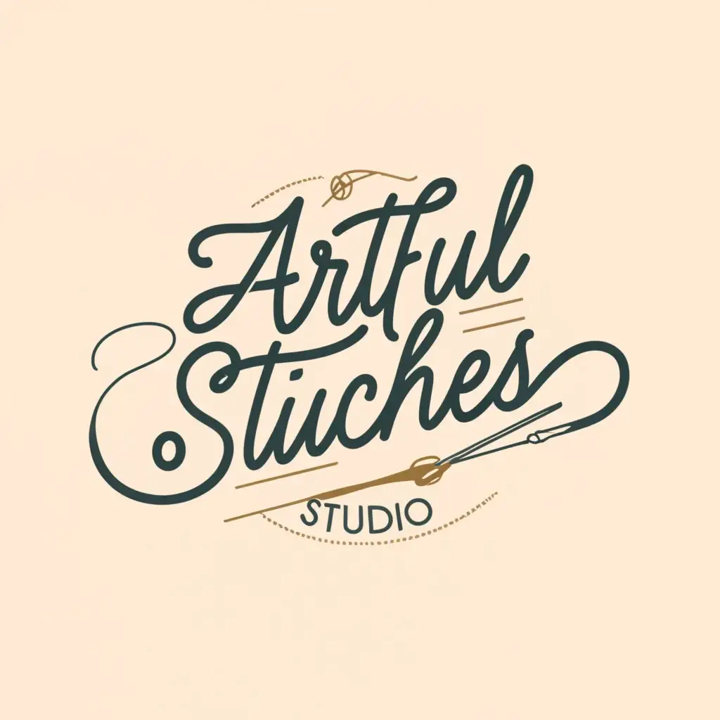 a logo design,with the text "Artful Stitches Studio logo", main symbol:Artful Stitches Studio logo,Moderate,clear background